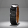 Bague tungstene homme brosse rainure rouage a graver