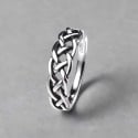 Anillo abierto de plata celta