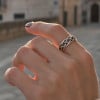 Bague argent ouvert celtique