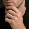 Bague mariage tungstene brossé personnalisable