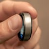 Bague mariage tungstene brossé personnalisable