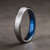 4 Bague mariage tungstene brossé personnalisable