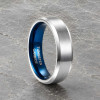 4 Bague mariage tungstene brossé personnalisable