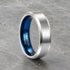 6 Bague mariage tungstene brossé personnalisable