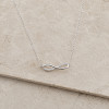 Pendentif collier chaine argent symbole infini zirconium