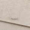 Pendentif collier chaine argent symbole infini zirconium