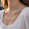 Pendentif collier argent rhodie infini croix
