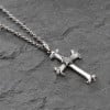 Pendentif homme croix oeil de la providence argent massif