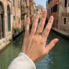 4mm Bague mariage tungstene plaque or alliance personnalisee