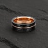 Bague Alliance Tungstène Brossée Martelée Personnalisable