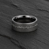 Bague personnalisable Tungstene aspect sablé