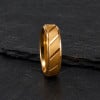 D Bague homme personnalisee multi rainure tungstene a graver
