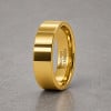 D Bague personnalisee alliance anneau plat tungstene polie miroir