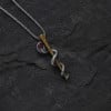 Pendentif argent homme baton Asclepios serpent