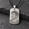 Pendentif personnalise homme plaque militaire en tungstene personnaliser
