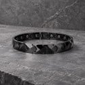 Men's Black Ceramic Pyramid Magnet Bracelet