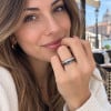 Bague mariage personnalisee titane turquoise a graver