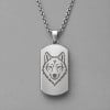 Pendentif plaque militaire Dog Tag en acier 316L avec fibre de carbone personnalisable
