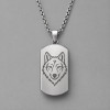 Pendentif plaque militaire Dog Tag en acier 316L avec fibre de carbone personnalisable