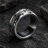 Bague homme anneau tungstene rainure rouage personnalisable