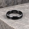 Bague personnalisee homme anneau alliance dome tungstene