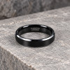 6N Bague personnalisee homme anneau alliance dome tungstene