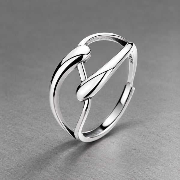 Bague ouverte argent infini