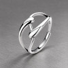 Bague ouverte argent infini