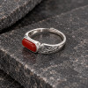 Bague argent celtique onyx rouge