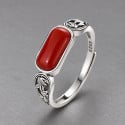 Bague argent celtique onyx rouge