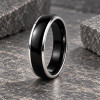 6N Bague personnalisee homme anneau alliance dome tungstene