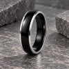 6N Bague personnalisee homme anneau alliance dome tungstene