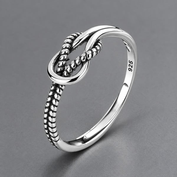 Bague ouverte argent noeud celtique