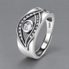 Bague argent ouverte oeil de dieu zirconium