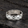 Bague argent massif rainures anneau ouvert homme femme