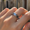 Bague argent massif rainures anneau ouvert homme femme