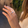 Bague argent massif rainures anneau ouvert homme femme