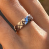 Bague argent massif rainures anneau ouvert homme femme