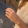 Bague argent massif rainures anneau ouvert homme femme