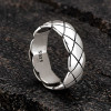 Bague argent massif rainures anneau ouvert homme femme
