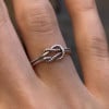 Bague ouverte argent noeud celtique