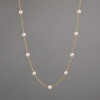 Collier perles eau douce 4-5mm qualite AAA chaine plaquée or 14K