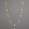 Collier perles eau douce 4-5mm qualite AAA chaine plaquée or 14K