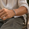 Bracelet chaîne en acier 316L avec turquoise naturelle