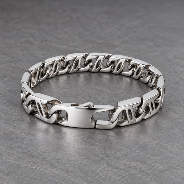 Bracelet chaine homme acier maille marine epais