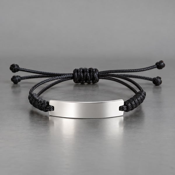 M Bracelet personnalise homme femme nylon tresse acier
