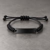 N Bracelet personnalise homme femme nylon tresse acier