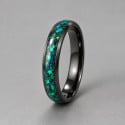Bague Fine Tungstène Opale Alliance Élégante Personnalisable