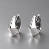Boucles d'Oreilles Créoles Carrées Argent 925 Design Géométrique