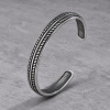 Bracelet jonc en acier inoxydable à motifs torsadés – Ajustable et mixte